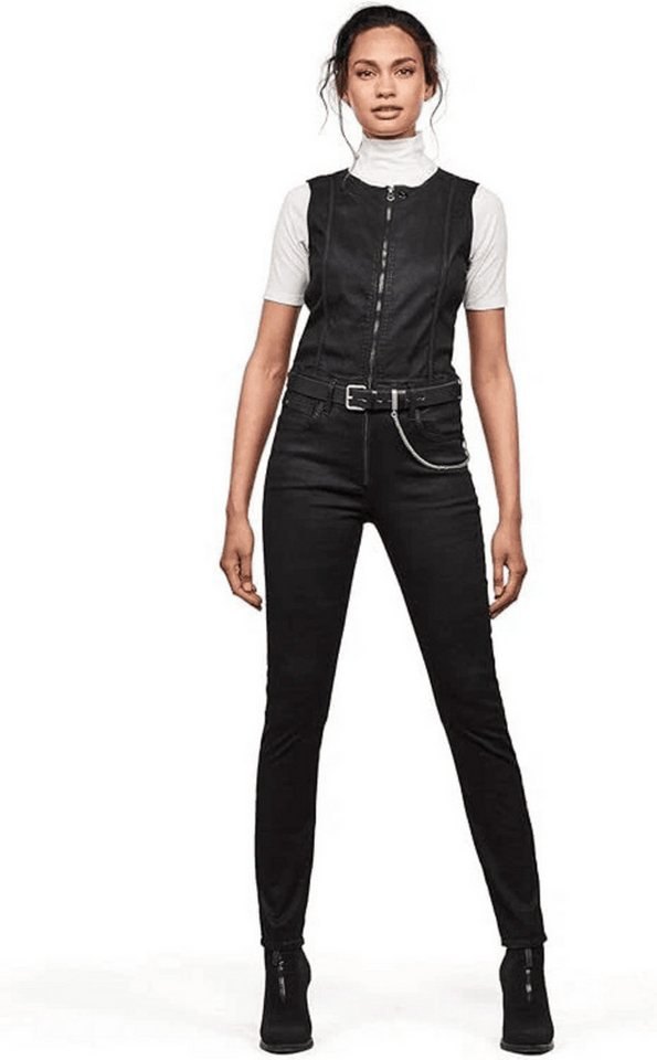 G-STAR Jumpsuit Damen Lynn Type 30 Jumpsuit wmn Dark Black Cobler Schwarz Größe: S (1-tlg) Stretch-Denim von G-STAR