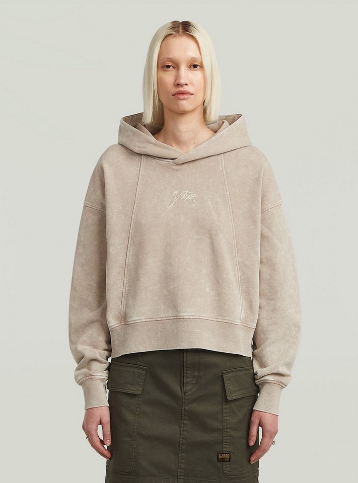G-STAR Longpullover Washed A Line Script Hoodie Sweater von G-STAR