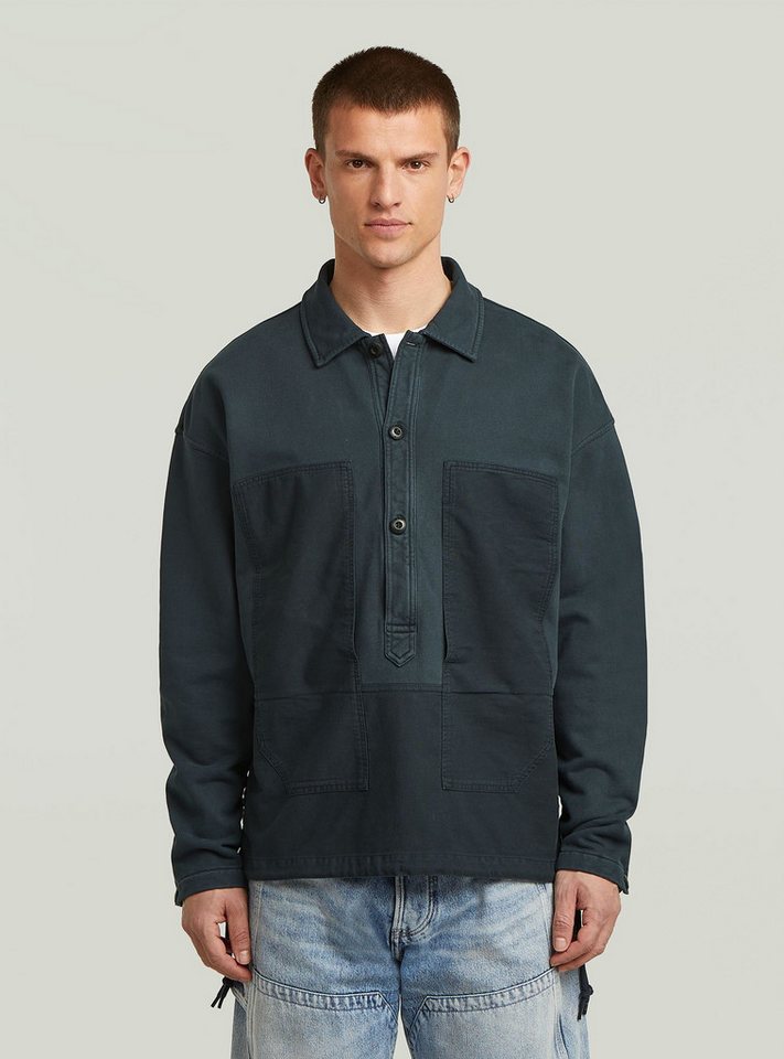 G-STAR Longpullover Washed Fabric Mix Loose Sweatshirt von G-STAR