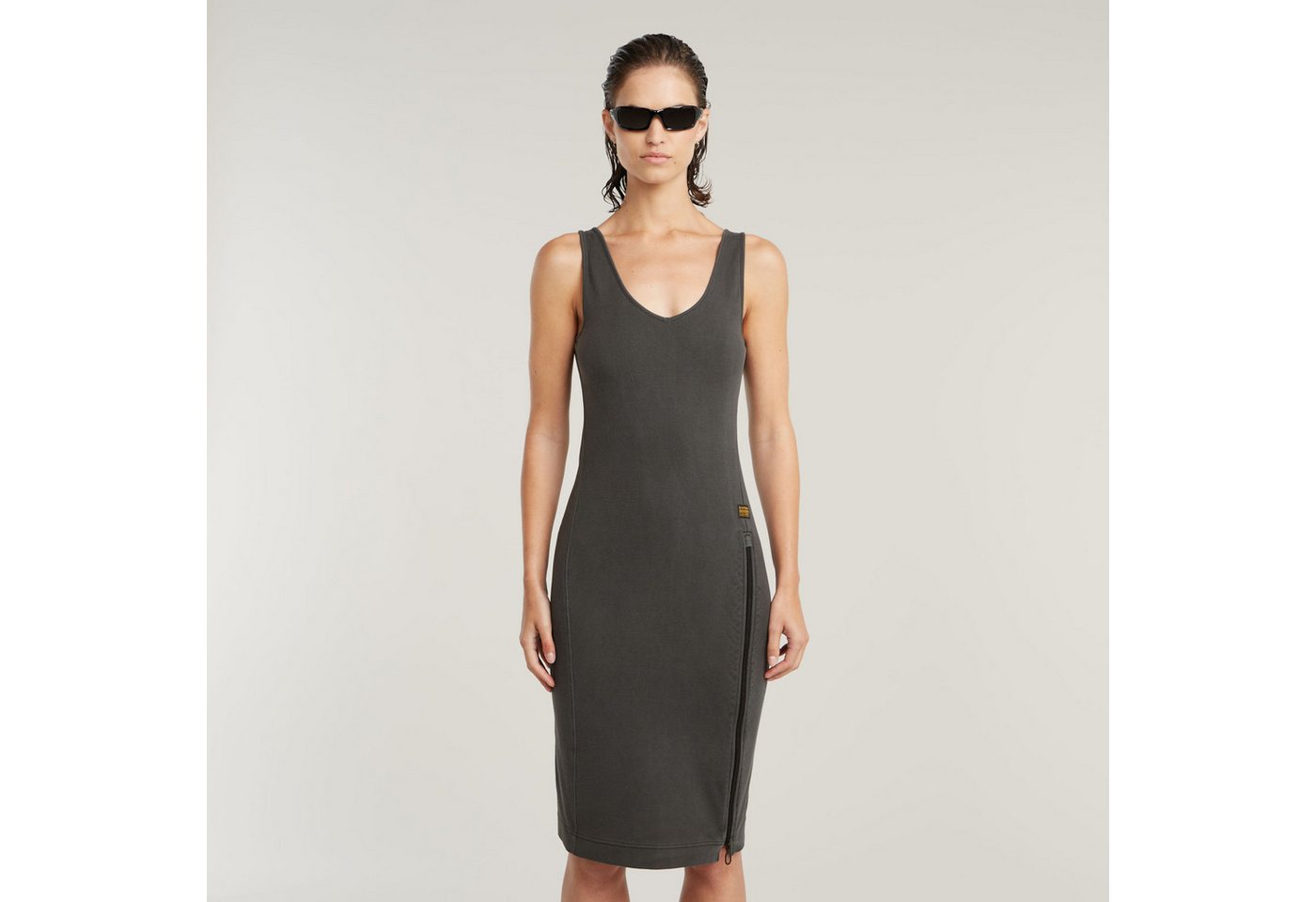 G-STAR Midikleid Overdyed asymmetric zip dress wmn von G-STAR