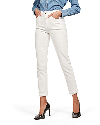 G-STAR RAW Damen 3301 High Straight 90's Ankle Colored Jeans, Weiß (3D milk D09988-C050-B144), 30W / 34L von G-STAR