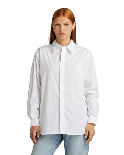 G-Star RAW Damen Boyfriend Hemd, Weiß (White D24444-4481-110), XL von G-STAR