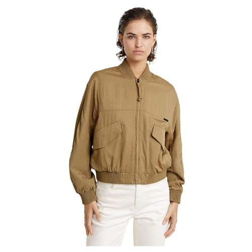 G-STAR RAW Damen Everyday Bomber Overshirt, Beige (safari D23018-D573-B444), M von G-Star RAW