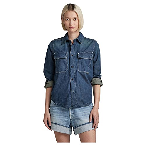 G-STAR RAW Damen Flap Pocket Hemd Evergreen von G-STAR