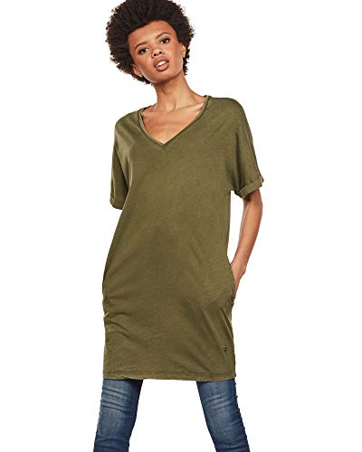 G-STAR RAW Damen Joosa v Dress wmn 1/2 SLV Kleid, Grün (Sage 724), Small (Herstellergröße:S) von G-STAR RAW