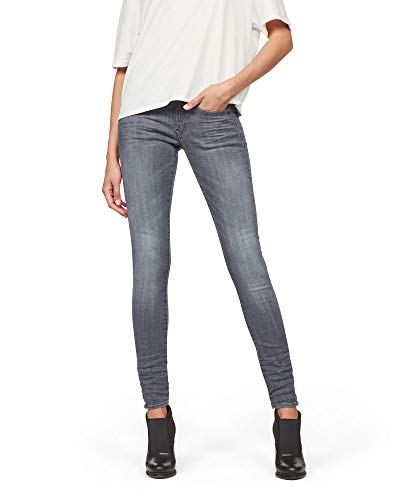 G-STAR Damen Lynn D-mid Waist Super Skinny Jeans Jeans, Blau (Medium Aged D06333-9296-071), 26W / 32L von G-STAR