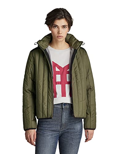 G-STAR RAW Damen Meefic Vertical Quilted Jacke, Grün (shadow olive D22241-B958-B230), XS von G-STAR