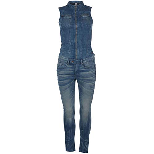 G-STAR RAW Damen Midge Dumont Zip Jumpsuit, Blau (medium Aged 6131-071), XS von G-STAR RAW