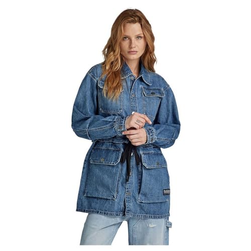 G-STAR RAW Damen Modular Utility Jacke, Blau (faded cliffside blue D24346-D536-G326), XS von G-Star RAW