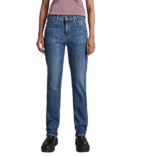 G-STAR RAW Damen Noxer Straight Jeans, Blau (Faded Capri D17192-B767-D346), 25W / 30L von G-STAR