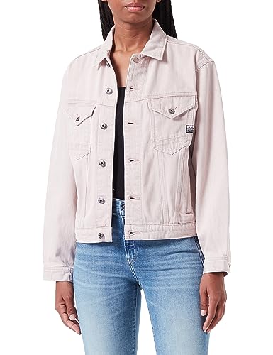 G-STAR RAW Damen Oversized Jacke, Rosa (faded frosty pink D23643-D480-G236), L von G-STAR