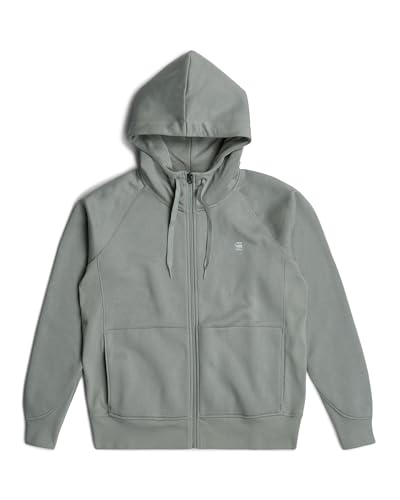 G-Star RAW Damen Premium Core 2.1 Hooded Zip Thru Sweatshirt, Grau (wild Dove D22727-C235-G283), XL von G-STAR