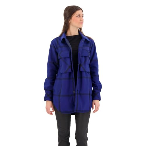 G-STAR RAW Damen Regular Boyfriend Overshirt, Mehrfarben (ballpen blue louis check D23554-D402-G098), L von G-Star RAW