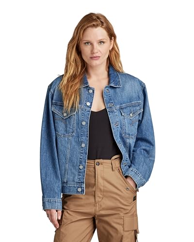 G-STAR RAW Damen Relaxed Denim Jacke, Blau (faded cliffside blue D24347-D536-G326), S von G-STAR