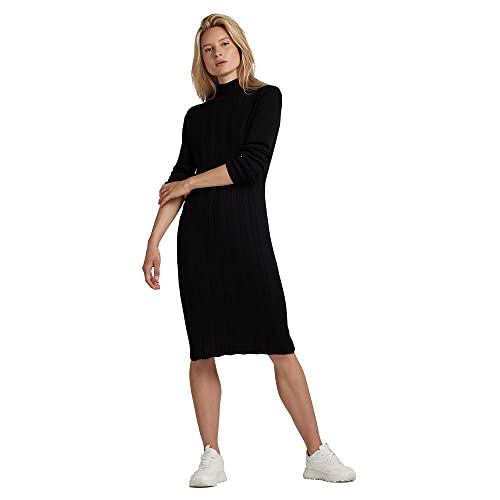 G-STAR RAW Damen Rib Mock Knit Casual Dress, Black (Dk Black B692-6484), L EU von G-STAR RAW