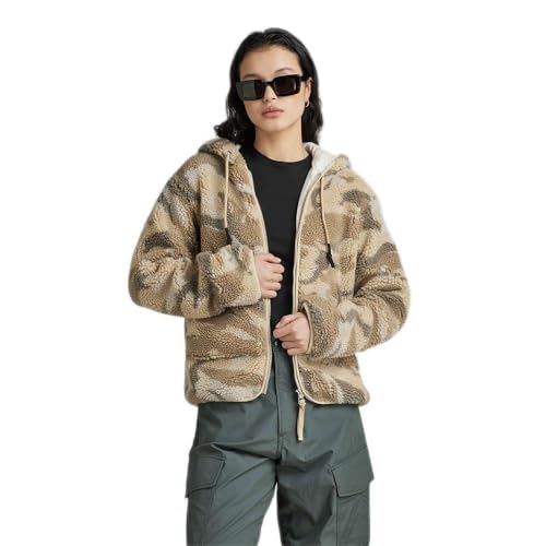 G-STAR RAW Damen Short Teddy, Mehrfarben (brick woodland camo D23548-D417-D212), L von G-STAR