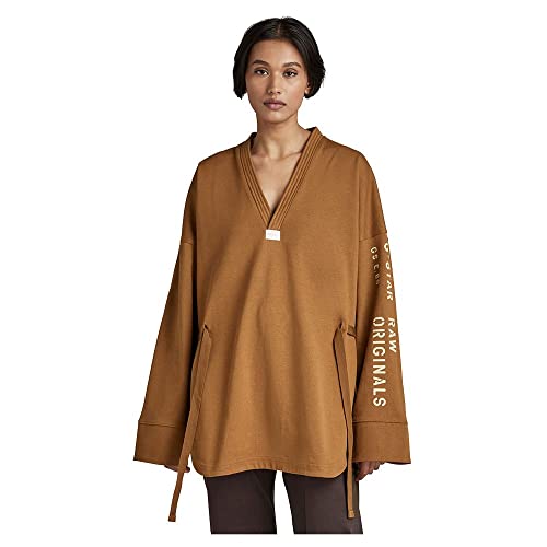 G-Star RAW Damen Sleeve Graphic Oversized Sweatshirt, Braun (Oxide ocre D22357-D163-1329), XS von G-STAR RAW