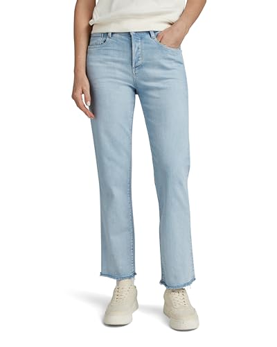 G-Star Raw Damen Strace Straight Cropped Jeans, Blau (Sun Faded Poolside Blue D24766-D549-G676), 31W / 32L von G-Star Raw