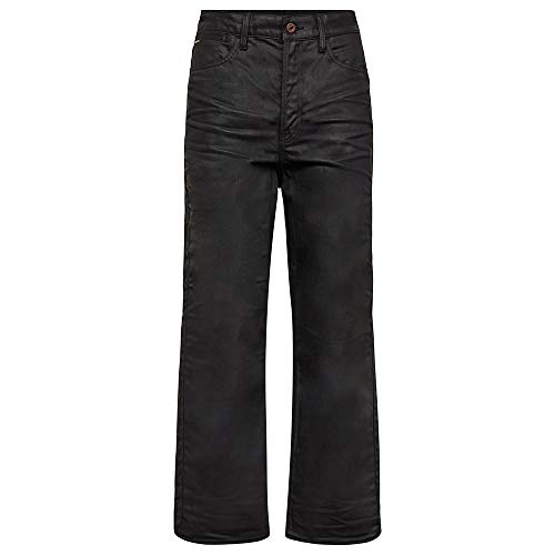 G-STAR RAW Damen Tedie Ultra High Straight Ankle Jeans, Schwarz (Waxed Black Cobler D18855-C526-A946), 30W / 32L von G-STAR RAW