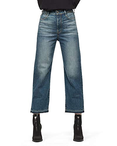 G-STAR RAW Damen Tedie Ultra High Straight Ripped Edge Ankle C Jeans von G-STAR