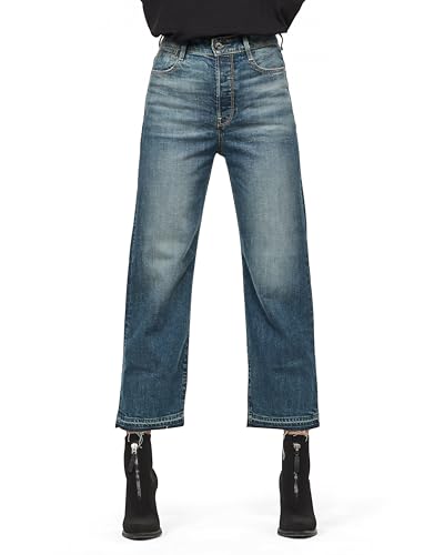 G-STAR RAW Damen Tedie Ultra High Straight Ripped Edge Ankle C Jeans von G-STAR