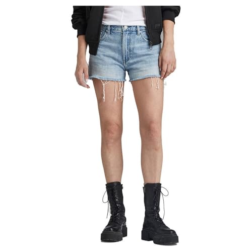 G-Star RAW Damen True Shorts Raw Edge, Blau (Sun Faded Cloudburst D24376-D536-G339), 23 von G-STAR RAW