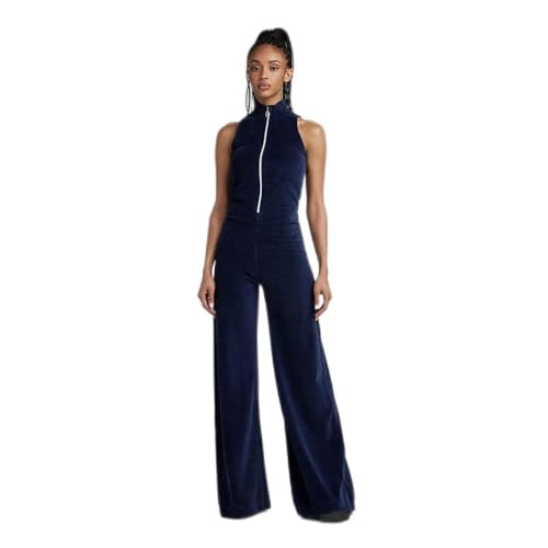 G-STAR RAW Damen Velvet Jumpsuit, Blau (warm sartho D23519-D428-C423), XXS von G-STAR RAW