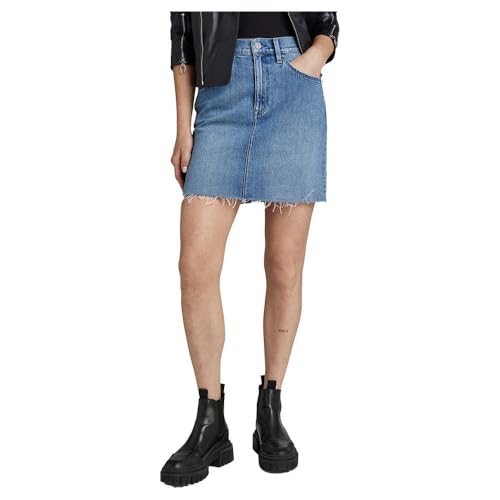 G-Star RAW Damen Viktoria Short Rock Clean Edge, Blau (Sun Faded zee Destroyed D24387-D538-G332), 26 von G-STAR RAW