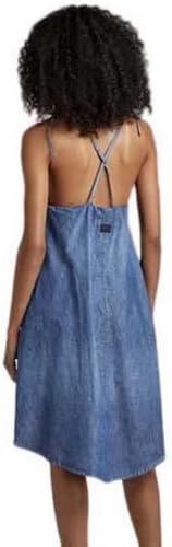 G-Star Raw Damen para Simple Short Kleid, Blau (Faded Ionic Blue D22867-D307-D892), S von G-Star Raw