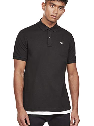 G-STAR RAW Dunda Polohemd S/S Herren, Dk Black (6484)., L von G-STAR
