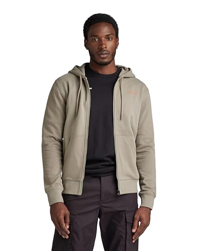 G-Star RAW Herren Back Graphic Zip Through Hooded Sweatshirt, Grün (Shamrock D24769-D562-2199), S von G-Star RAW