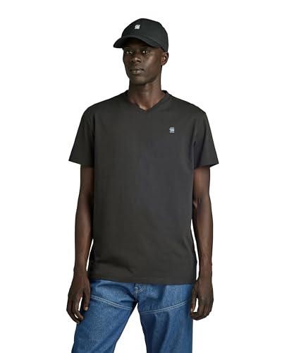 G-STAR RAW Herren Base-S V-Neck T-Shirt, Schwarz (dk black D16412-336-6484), L von G-STAR