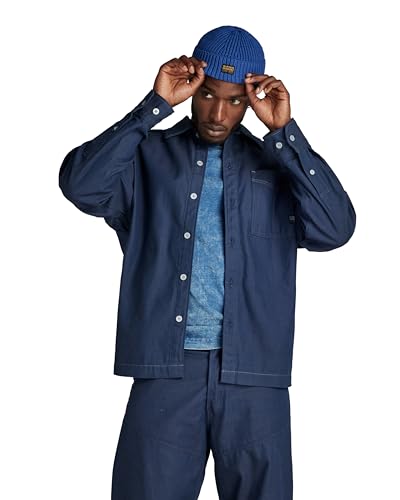 G-STAR RAW Herren Boxy Fit Overshirt, Blau (raw denim D23007-D541-001), XS von G-STAR RAW