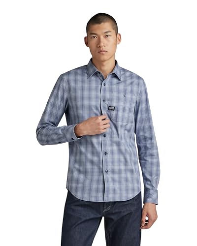 G-Star RAW Herren Bristum 2.0 Slim Hemd, Mehrfarben (Vintage Indigo Liam Check D23553-D531-G297), XS von G-STAR RAW