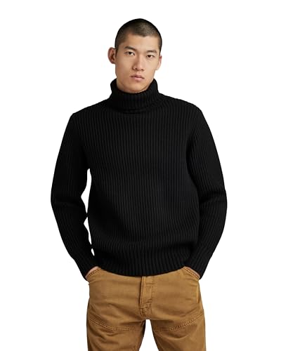 G-Star RAW Herren Essential Turtle Knit, Schwarz (dk Black D23732-D447-6484), M von G-STAR