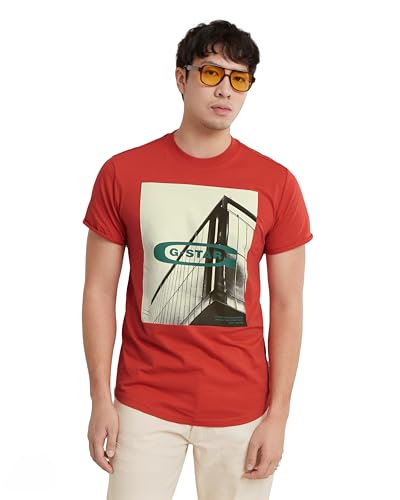 G-STAR RAW Herren HQ oldskool Logo lash r t T-Shirts, Rosa (Finch D24683-C372-5789), M von G-STAR