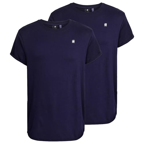 G-STAR RAW Herren Lash R T 2er-Pack T-Shirts, Sartho Blue, XXL von G-STAR