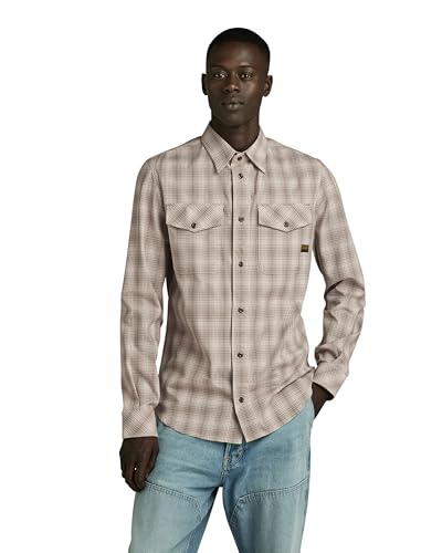 G-Star RAW Herren Marine Slim Hemd, Mehrfarben (Shamrock Liam Check D24963-D531-G545), XS von G-STAR