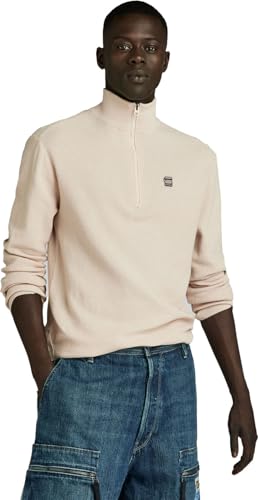 G-Star RAW Herren Moss Knitted Pullover, Beige (Whitebait D24464-D631-1603), XXL von G-STAR