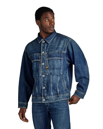 G-STAR RAW Herren Oversized Denim Jacke, Blau (worn in sentry blue D24332-D577-G334), M von G-STAR