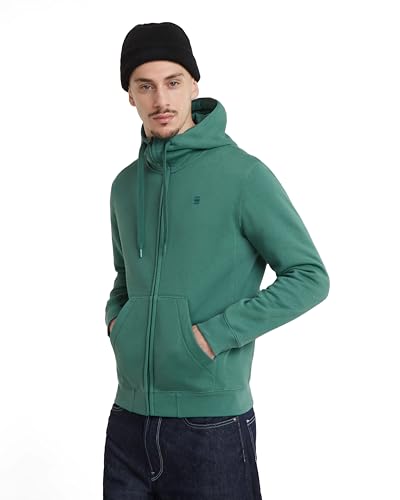 G-Star RAW Herren Premium Core Hooded Zip Sweatshirt, Grün (Blue Spruce D16122-C235-G282), XXL von G-STAR RAW