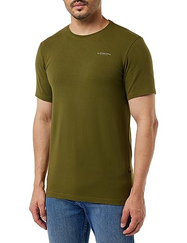 G-STAR RAW Herren Slim Base T-Shirt D19070, Grün (Dark Olive D19070-c723-c744),S von G-STAR RAW
