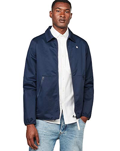 G-STAR RAW Herren Strett Coach Overshirt Jacke, Blau (Sartho Blue 6067), Small von G-STAR RAW