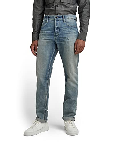 G-STAR RAW Herren Triple A Regular Straight Selvedge Jeans, Blau (Vintage Stream D21424-B454-D293), 31W / 34L von G-STAR