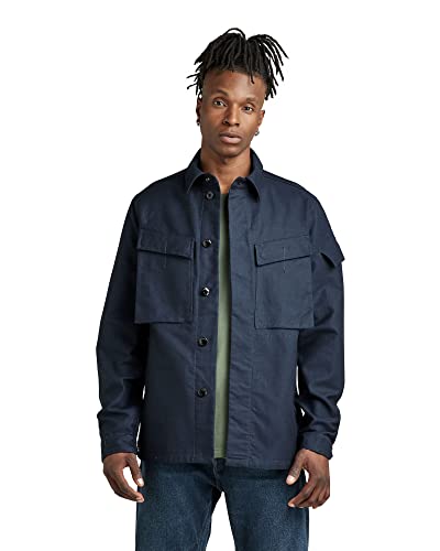 G-STAR RAW Herren Unisex Mysterious Overshirt, Blau (salute D21982-D190-C742), S von G-STAR RAW