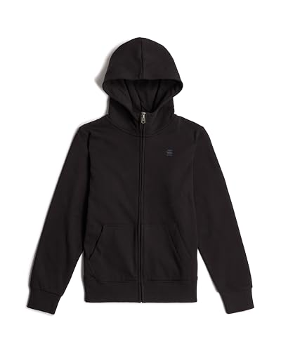 G-Star Jungen Hoodie Jacket Zipp, Schwarz (dk black D25552-01-6484), 10 von G-STAR