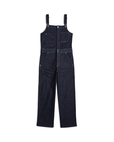 G-Star Madchen Kids Straight Leg Zip Latzhose, Blau (rinsed D25928-01-082), 14 von G-STAR RAW