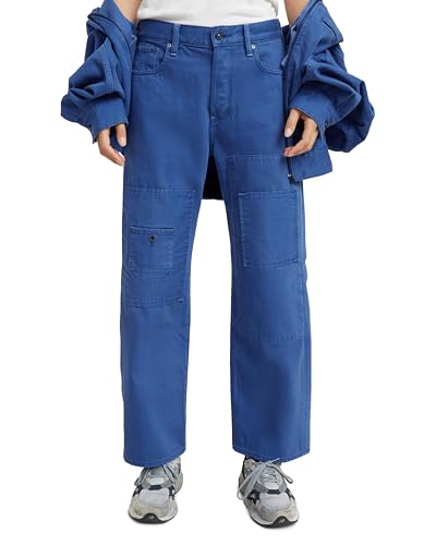 G-STAR RAW Women's Jeans Bowey 3D Boyfriend Patch Ankle Wmn, Blau (Faded Blue Papillon gd Patched D24528-D300-G366), 31W / 34L von G-STAR
