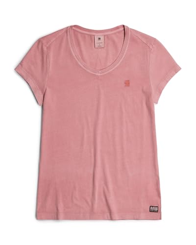 G-Star RAW Damen Eyben Slim V-Neck Top 2.0, Rosa (deep Ginger gd D24533-B059-B892), XS von G-STAR