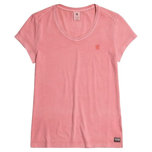 G-Star RAW Damen Eyben Slim V-Neck Top 2.0, Rosa (deep Ginger gd D24533-B059-B892), XS von G-STAR